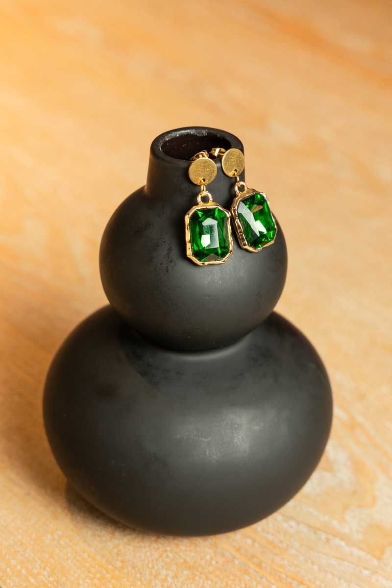 EMERALD DROP EARRINGS