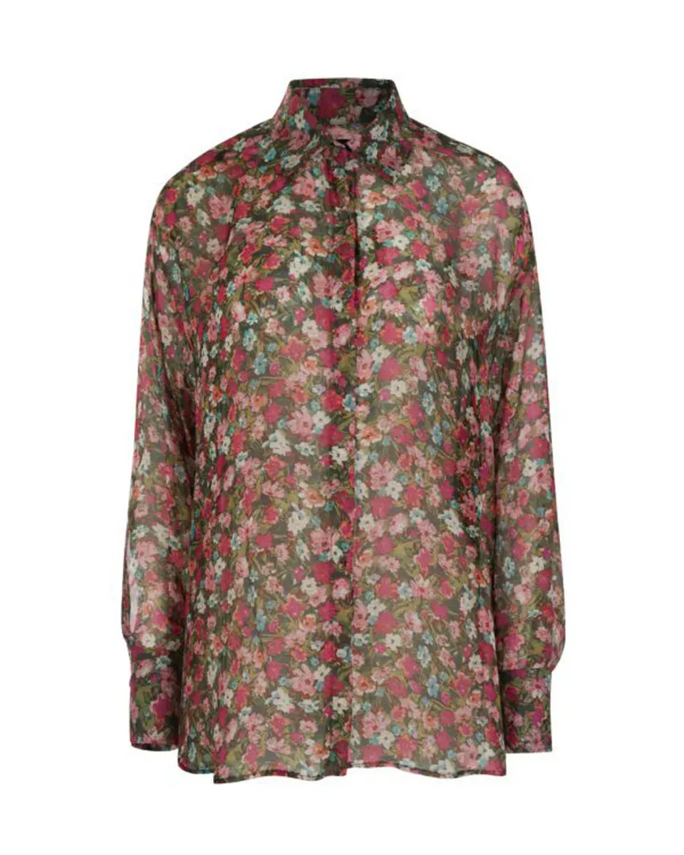 AUTUMN FLORAL SHIRT – Πουκάμισο με πολύχρωμο φλοράλ print