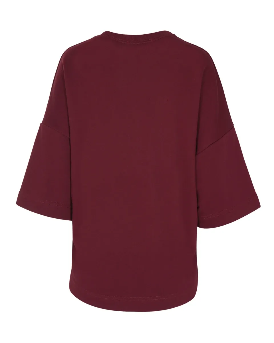 HEARTBLOOM SWEATSHIRT – BURGUNDY / Μπορντό φούτερ μπλούζα με καρδιά print