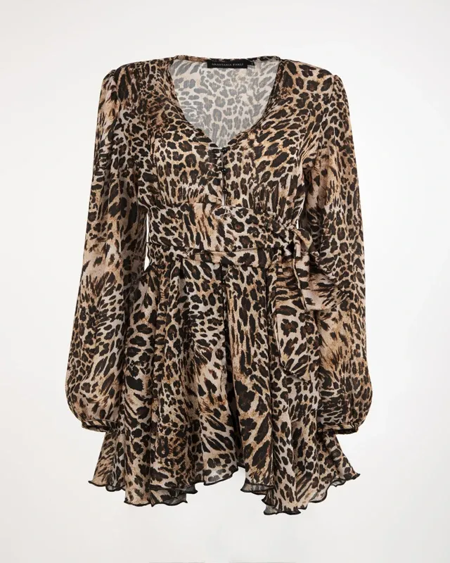 LEOPARD WARM DRESS