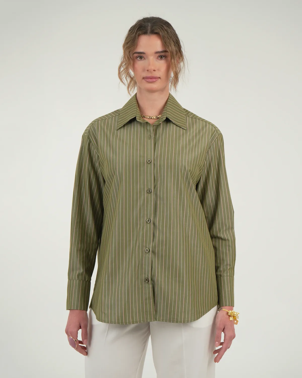 SAGE STRIPED SHIRT