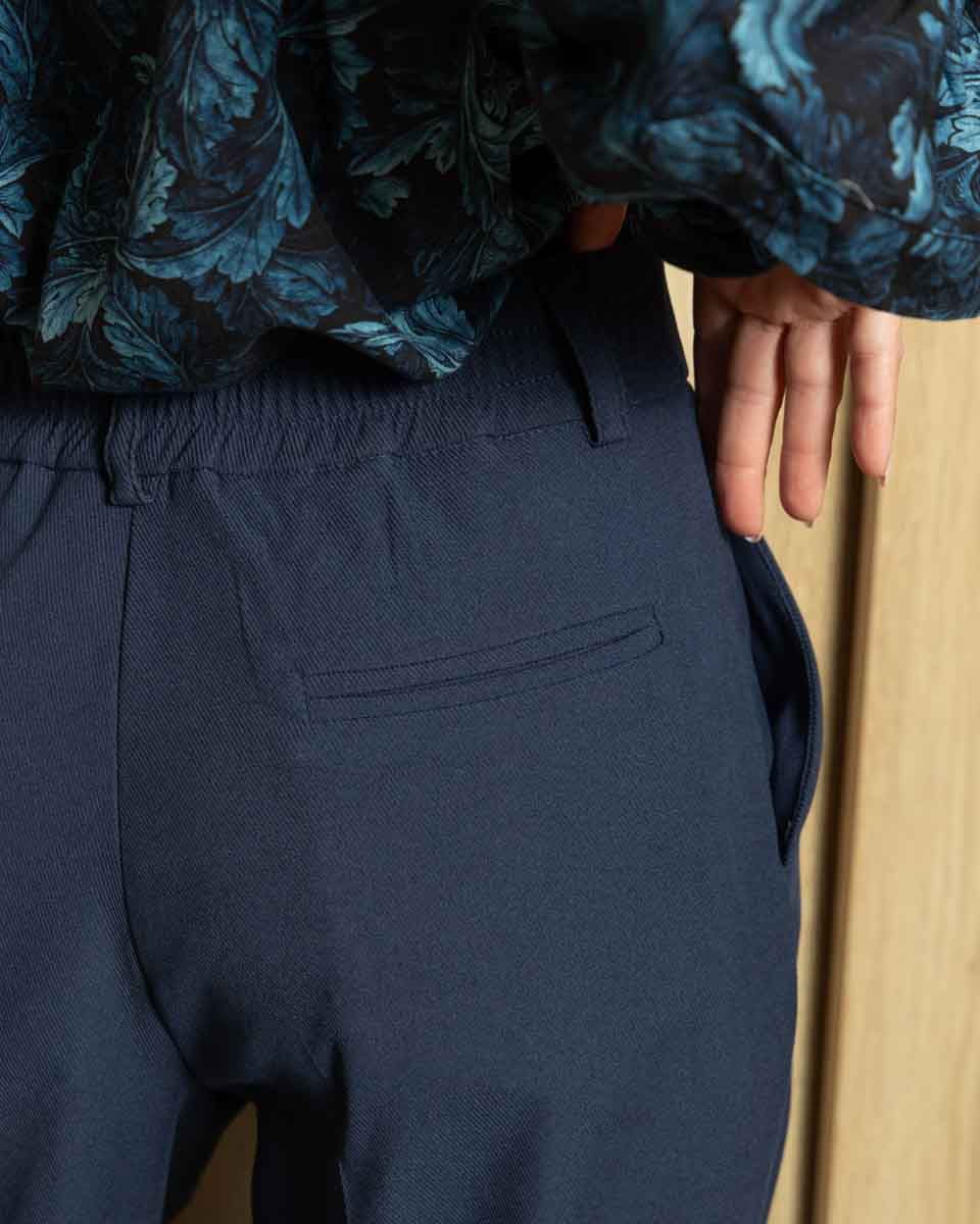 DEEP NAVY FLOW PANTS – Μπλε navy παντελόνι με ρευστή εφαρμογή