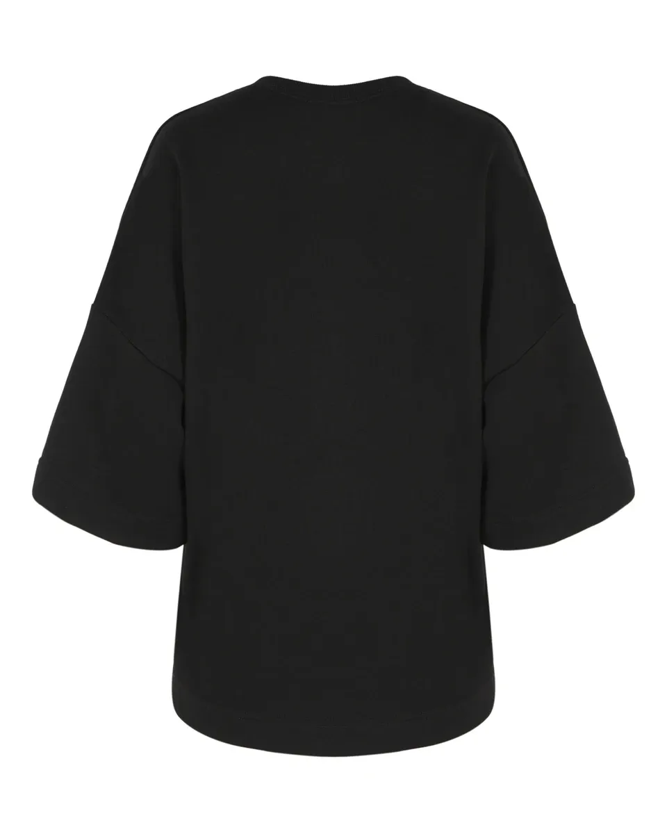 HEARTBLOOM SWEATSHIRT – BLACK / Μαύρη φούτερ μπλούζα με καρδιά print
