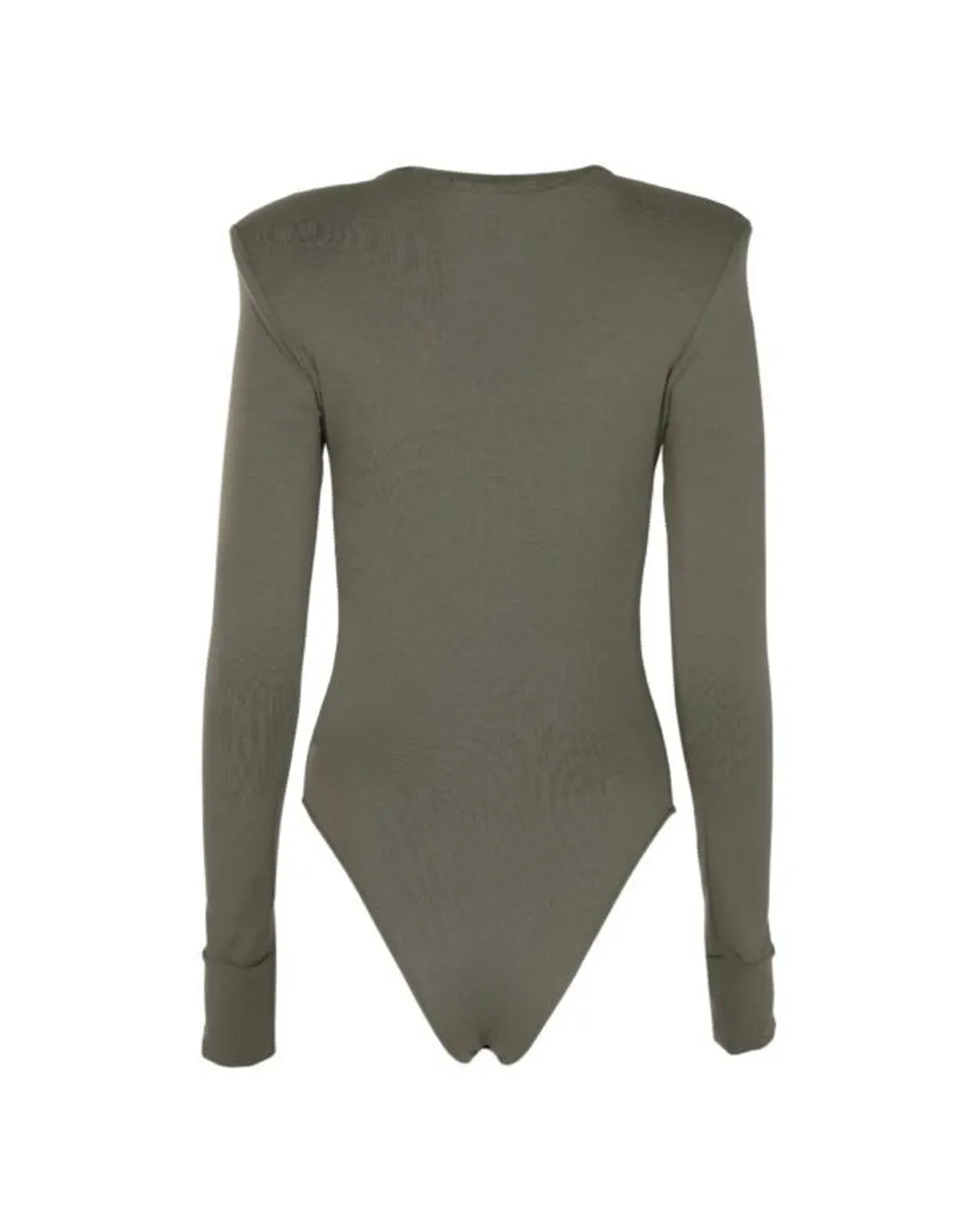 GROUNDED SOUL BODYSUIT –KHAKI / Κορμάκι με βάτες σε χακί