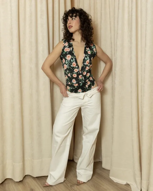 PEACH BLOOM BODYSUIT