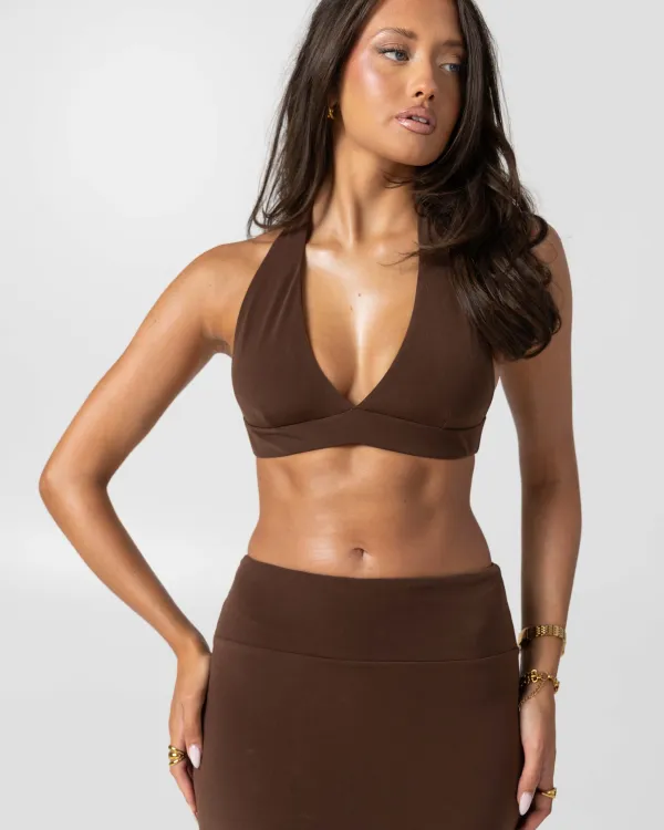FORMA HALTER TOP – CACAO
